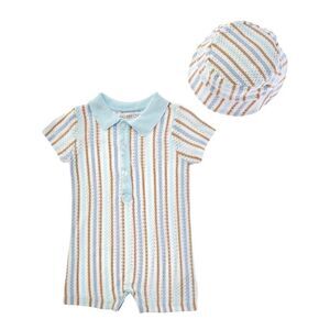 Shabby Chic Baby-Boys  2Pc Shortalls Set, Blue